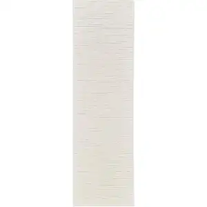 Photo of 6' Ivory Geometric Runner Rug