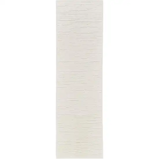 6' Ivory Geometric Runner Rug Photo 1