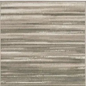 Photo of 7' Ivory Green and Gray Striped Runner Rug