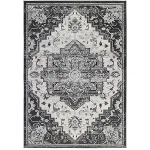 Photo of 10' Ivory Medallion Power Loom Runner Rug