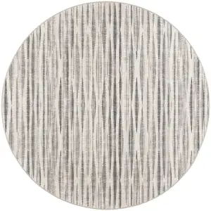 Photo of 10' Ivory Round Ombre Tufted Handmade Area Rug