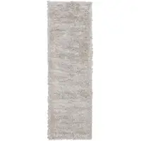 Photo of 8' Ivory Shag Power Loom Runner Rug