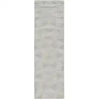 Photo of 8' Ivory Wool Handmade Runner Rug