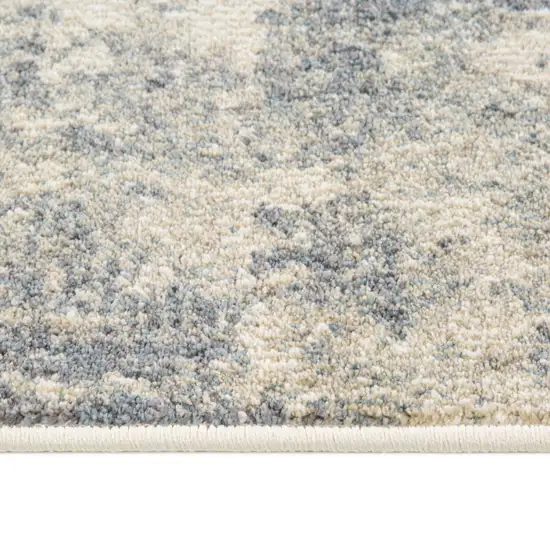 10' Light Gray Abstract Power Loom Runner Rug Photo 7