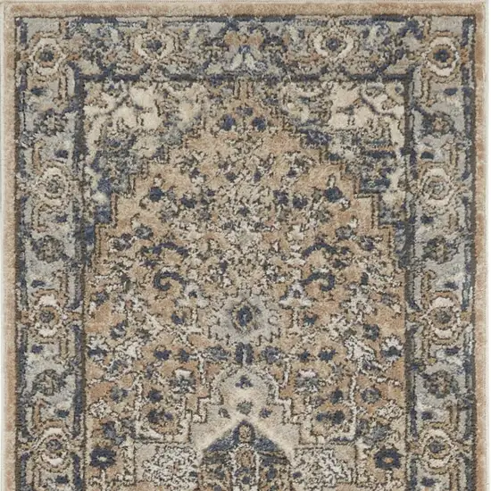 10' Medallion Power Loom Runner Rug Photo 9