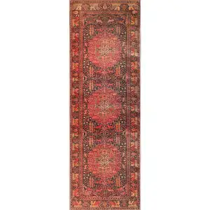 Photo of 7' Medallion Stain Resistant Runner Rug