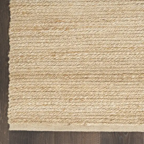 8' Natural Jute Flatweave Handmade Runner Rug Photo 5