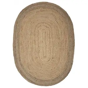 Photo of 7' Natural Toned Oval Shaped Area Rug