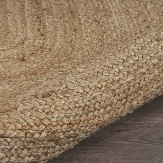 7' Natural Toned Oval Shaped Area Rug Photo 5