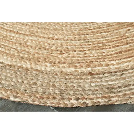 7' Natural Toned Oval Shaped Area Rug Photo 3