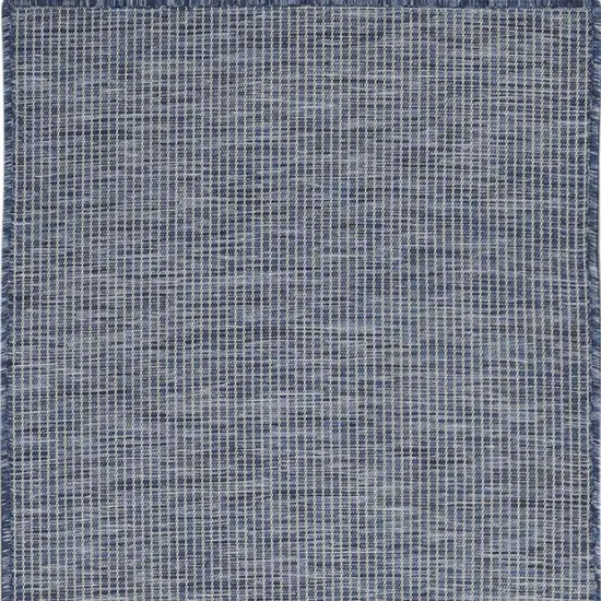 8' Navy Blue Power Loom Runner Rug Photo 4