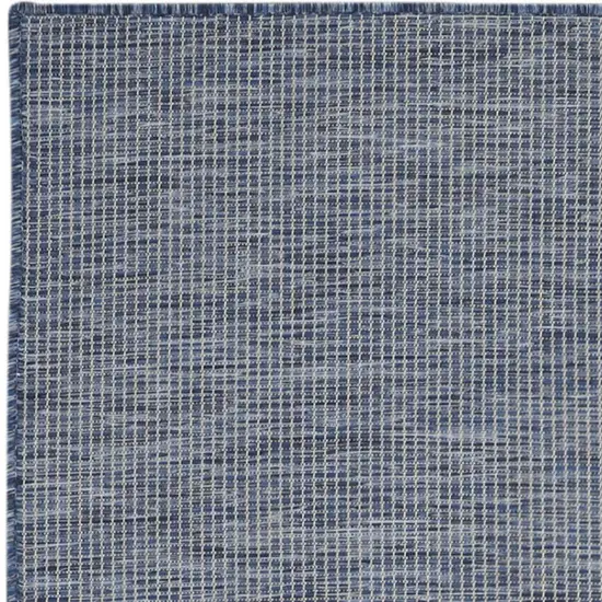 8' Navy Blue Power Loom Runner Rug Photo 3