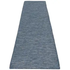 Photo of 10' Navy Blue Power Loom Runner Rug