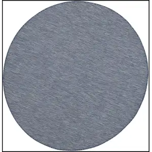 Photo of 8' Navy Blue Round Power Loom Area Rug