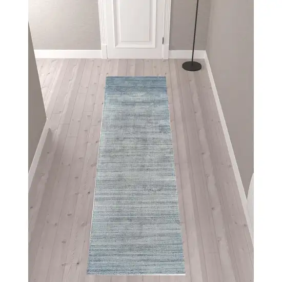 10' Ombre Hand Woven Runner Rug Photo 3