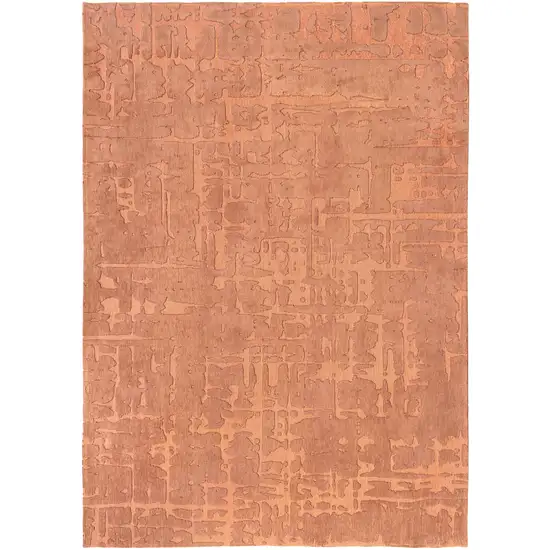 10' Orange Abstract Non Skid Area Rug Photo 5