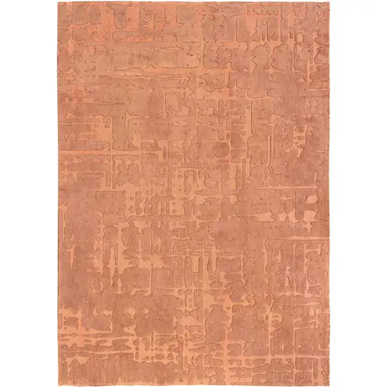 10' Orange Abstract Non Skid Area Rug Photo 2