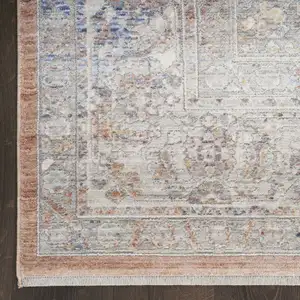 Photo of 12' Oriental Power Loom Distressed Runner Rug