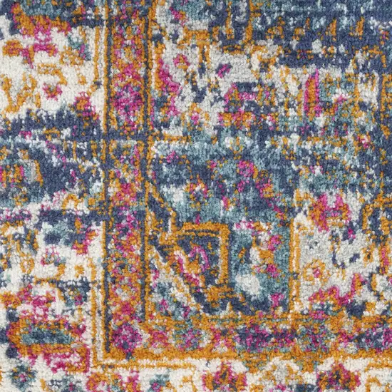 10' Oriental Power Loom Distressed Runner Rug Photo 4