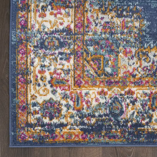 10' Oriental Power Loom Distressed Runner Rug Photo 3