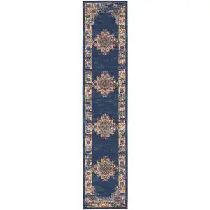 Photo of 10' Oriental Power Loom Distressed Runner Rug