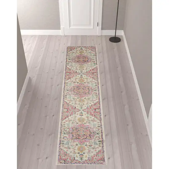 10' Oriental Power Loom Runner Rug Photo 2