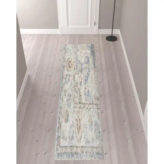 10' Oriental Power Loom Washable Runner Rug Photo 2