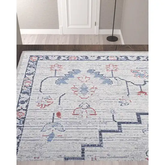 10' Oriental Power Loom Washable Runner Rug Photo 2