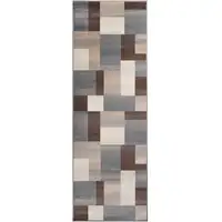 Photo of 8' Patchwork Power Loom Stain Resistant Runner Rug