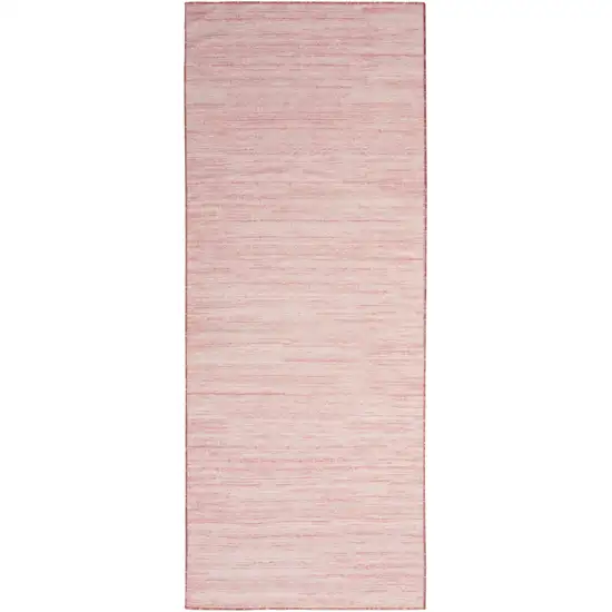 10' Pink Abstract Washable Runner Rug Photo 2