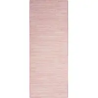 Photo of 6' Pink Abstract Washable Runner Rug