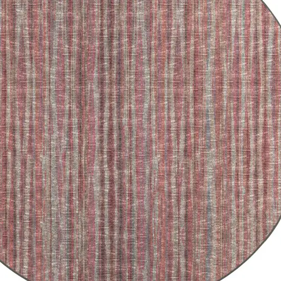 10' Pink Round Ombre Tufted Handmade Area Rug Photo 5