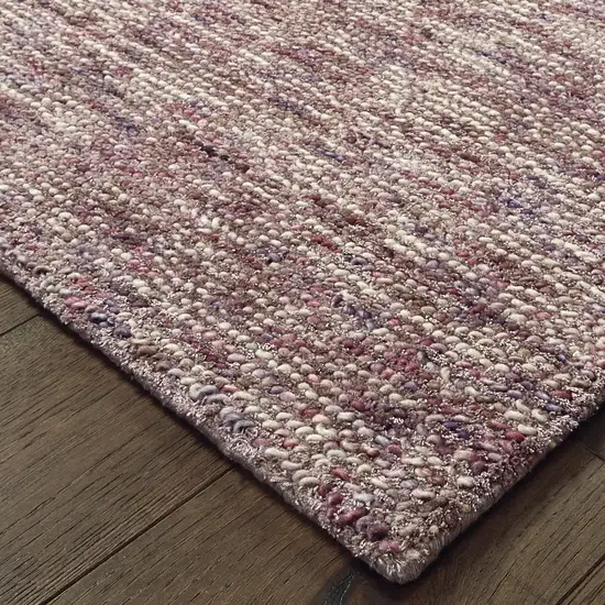 8' Purple And Pink Hand Tufted Runner Rug Photo 5