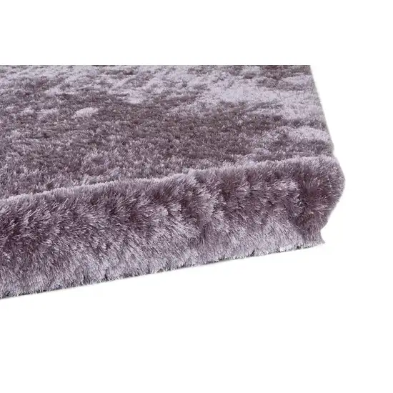 6' Purple Shag Tufted Handmade Runner Rug Photo 3