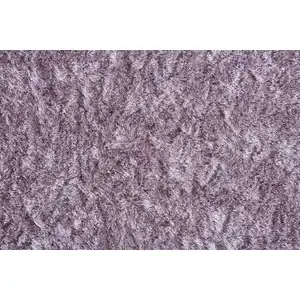 Photo of 6' Purple Shag Tufted Handmade Runner Rug