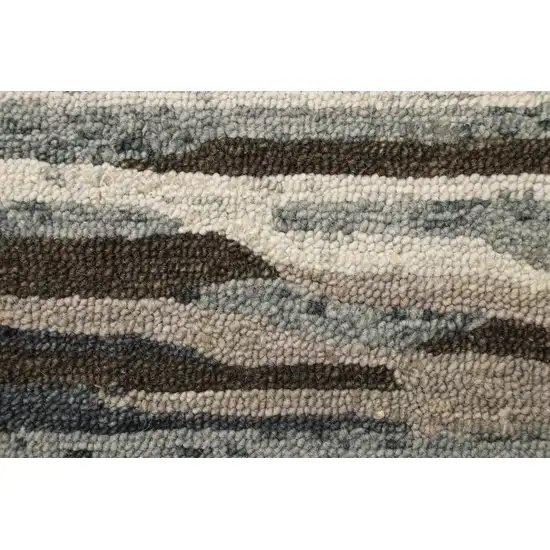 4' Round Brown and Gray Camouflage Area Rug Photo 2