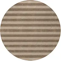 Photo of 8' Round Coffee Round Striped Washable Non Skid Indoor Outdoor Area Rug