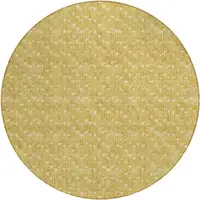 Photo of 8' Round Gold Round Geometric Washable Non Skid Indoor Outdoor Area Rug