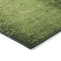 Photo of 8' Round Green Round Abstract Washable Non Skid Indoor Outdoor Area Rug