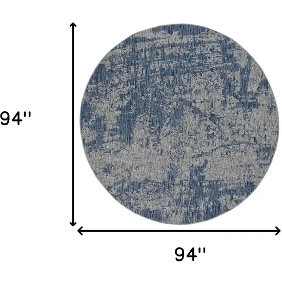 8' Gray Round Area Rug Photo 3