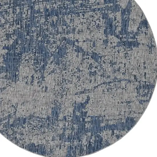 8' Gray Round Area Rug Photo 4