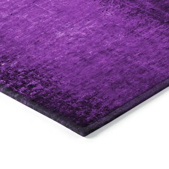 8' Round Purple Round Abstract Washable Non Skid Indoor Outdoor Area Rug Photo 7