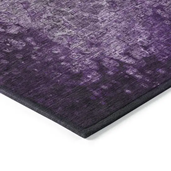 8' Round Purple Round Washable Non Skid Indoor Outdoor Area Rug Photo 7