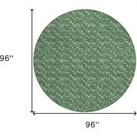 Photo of 8' Round Sage Round Geometric Washable Non Skid Indoor Outdoor Area Rug