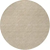 Photo of 8' Round Tan Round Geometric Washable Non Skid Indoor Outdoor Area Rug