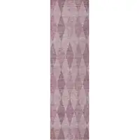 Photo of 8' Runner Blush Geometric Washable Non Skid Indoor Outdoor Runner Rug