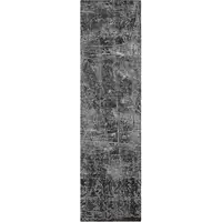 Photo of 8' Runner Gray Abstract Washable Non Skid Indoor Outdoor Runner Rug