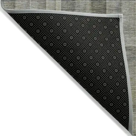 8' Runner Gray Plaid Washable Non Skid Indoor Outdoor Runner Rug Photo 4