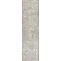 Photo of 8' Runner Ivory Abstract Washable Non Skid Indoor Outdoor Runner Rug