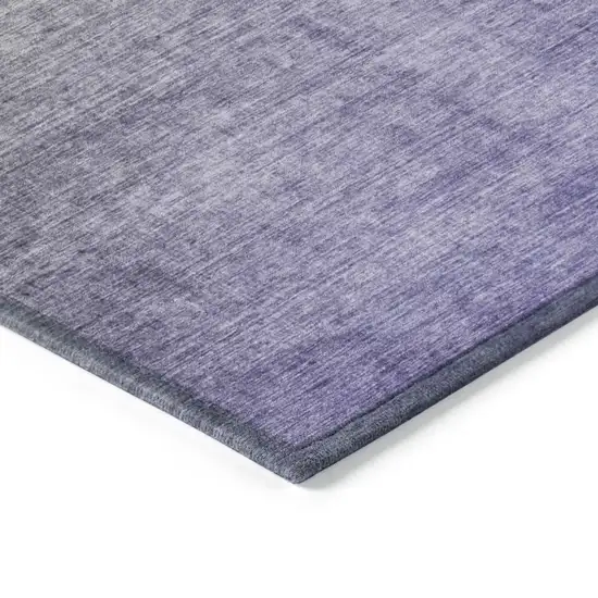 8' Runner Olive Green and Purple Ombre Washable Non Skid Indoor Outdoor Runner Rug Photo 7